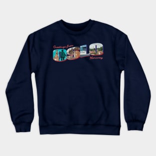 Greetings from Oslo in Norway Vintage style retro souvenir Crewneck Sweatshirt